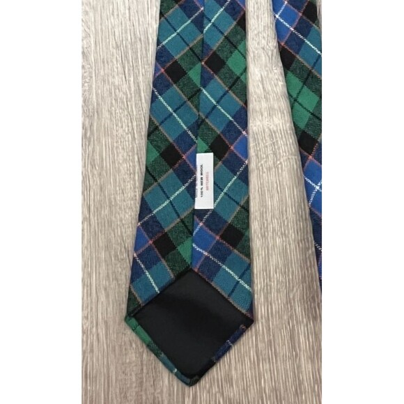 Vintage 70s Scottish 100% Wool Tie Ancient Tartan Mitchell Clan Plaid Necktie - Picture 3 of 6